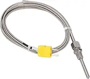 K Type Temp Thermocouple, -100-2300℉ Temperature Sensor Probe Easy Installation 1/8 NPT Thread Corrosion Resistance for Chemical Metallurgy