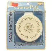 1960s MAX FACTOR Cream Puff makeup, color light and gray on CARD Vintage NOS