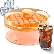 Ice Tray with Lid,Ice Cream Maker - Reusable Quick-Release Iced Cube Mold with Lid for RV Restaurant Wedding Cocktail Coffee Party Cafe Hotel Home