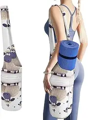 JKLQWH Sheep Printed Yoga Mat Bag Long Tote with Pockets for Your Yoga Accessories Exercise Yoga Mat Carrier Holder Multi-Functional Storage Bag Holds Most Pilates Mats