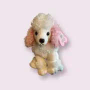 Aurora World Pink White Poodle Puppy Dog Plush Small Stuffed Animal 6 Inch Toy