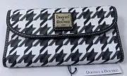 Dooney & Bourke Houndstooth Continental Clutch Wallet Black Color