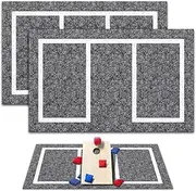 2 pcs 5 x 8 FT Cornhole Mat Durable Cornhole Pitch Pads with Waterproof Backing Felt Surface for Board Stability & Toss Bag Protection Outdoor Playing Surface for Backyard Tailgating & Lawn Games