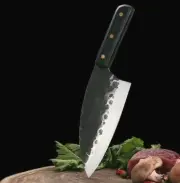 Full Tang Cleaver Knife Handmade Forged Steel Wood Handle Chef Slicing Butcher L