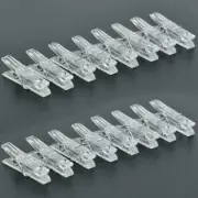 Mini 20x Clear Plastic Doll Clothespin Photo Paper Peg Clips LaundrNice
