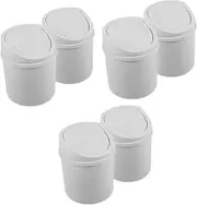 Beatifufu 6 Pcs Table Trash Can Mini Desk Trash Can Mini Desktop Bin Small Storage Bucket Wastepaper Basket Desktop Trash Bin Nursery Trash Can Small Bedroom Bin Desktop Garbage Bin Pp