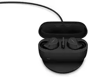 [Jabra] Evolve2 True Wireless in-Ear Bluetooth Earbuds with Wireless Charging Pad - Active Noise Cancellation, MultiSensor Voice Technology - MS Teams Certified, Works with All Other Platforms - Black