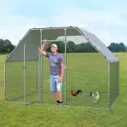 Duck walk in Chicken Coop Run Large Metal Pen Outdoor Cage with cover farm yard