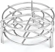 3PCS Steam Rack - Diameter 7inch Stainless Steel Tall Trivets Multi-Functional High-Low Foot Triangle Pot Holder Heat Pad Steamer Rack for Electric Pressure Cooker (7inch)