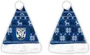 Canterbury Bulldogs NRL Rugby League Mens Adults Ugly Sweater Xmas Santa Hat