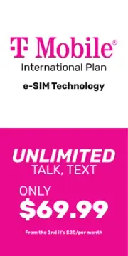 T- Mobile eSIM for International plan 20$/month