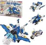 LaQ Hamacron Constructor Jet Fighter - 5 Models, 190 Pieces | Construction Stem Set | Educational Engineering Toy for Ages 5, 6, 7, 8, 9, 10 Year Old Boys & Girls | Best Kids Fun Building kit