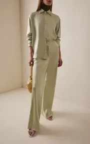 [Comme Si] Silk-Charmeuse Pants