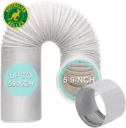 Portable Air Conditioner Hose with Coupler 5.9 Inch Anti-Clockwise Thread AC Exh