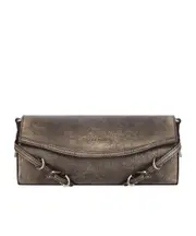 Voyou Roller bag in aged leather One size black/brown mud
