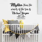 Mightier Than the Waves of Wall Decal Nautical Nursery Decor Psalm 93:4 F2
