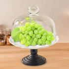 Cake Stand with Dome Cover Ceramic Cake Plate Server Dustproof Cake Holder