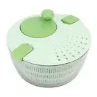 (Green)Salad Spinner Plastic Time Saving Fast Mixing Washable Rotatable Veggie