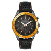 Vince Camuto Leather Black Dial Multi-Function Men's Watch - VC8049DGDGOR