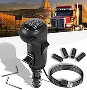 Camoo Truck Simulator Accessories Shifter Shift Knob USB Accessories for ATS ETS2 PC Compatible with Logitech G27 G29 G920 G25 Thrustmaster TH8A Fanatec SQ Moza PXN A7