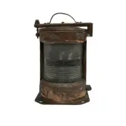 Salvaged Copper Fresnel Lens Navigation Light