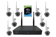 Elinz 8CH CCTV Wireless Security System 2MP IP WiFi 8x Camera 1080P NVR Outdoor 2TB H265