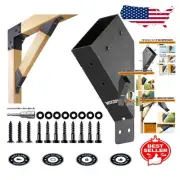 Powder Coated 4-Pack Angle Support Brackets for Elevated Gazebo & Deck Projects