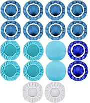 18 Pcs Polishing Bonnet,5-6 Inches Buffing Pads,6 inch Polishing Pads, Car Buffer Bonnet, Car Wax Cover Kit, 8 Microfiber, 6 Non-Woven, 2 Woolen, 2 Coral Fleece for Orbital Buffer Polisher