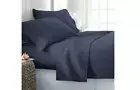 Style Simplified by the Home Collection 4 Piece Bed Sheet Set, Full - Navy