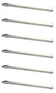 Lab Scoop Spatula 6/PK - 6.3 Inch - Rounded & Pointed Ends - Stainless Steel