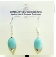 Sterling Silver AMAZONITE Petite Dangle Earrings #1427...Handmade USA