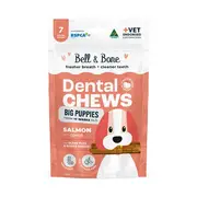 B&B Dental Chew Salmon Puppy Treat Big-7PK