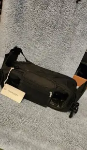 Momcozy Black Universal Stroller Caddy Organizer with Cup Holders - With Tags