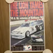 1990 HOLDEN VL COMMODORE SS GROUP A V8 HSV POSTER BATHURST BROCHURE