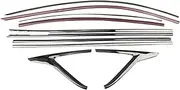 10pcs Car Exterior Window Trim Weatherstrips Compatible for Cadillac CT5 2017-2022 Seal Strip Cover Molding Tape Sticker Kit