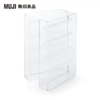 在飛比找momo購物網優惠-【MUJI 無印良品】壓克力項鍊耳環收納/左右對開型(灰絨內