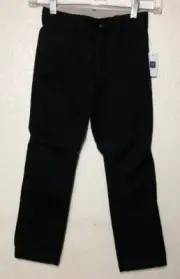 NWT Gap Kids Chino Flat Front Black Pants Size 5 Regular
