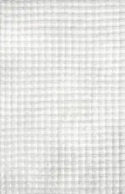 Bubble Machine Washable in White Rug