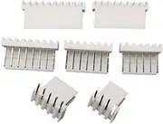 ROBAUN 50Pcs KF-2510 Pitch 2.54mm Terminal 2/3/4/5/6/7/8/9/10 Pin Male Plug/Female Socket Housing Plastic Shell Pin Header Connector(Curved Pin,10M)