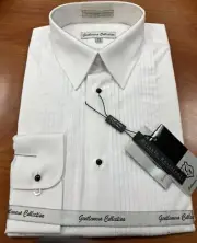 Men's Gentlemens Collection White Tuxedo Shirt