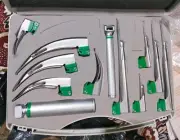FIBER OPTIC MAC & MILLER LARYNGOSCOPE 10 BLADES With 2 HANDLES Set of 12