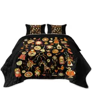 Autumn Colored Cute Warmth Home Features Coverlet
