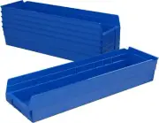 30164 Plastic Shelf Bins, Heavy Duty Storage Bins to Use for Garage Organizat...