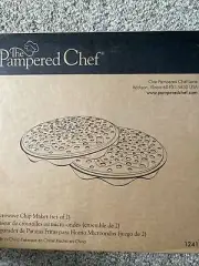 The Pampered Chef~ Microwave Potato Chip Maker~set Of 2 ~1241 New In Box
