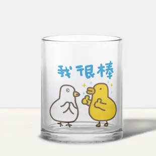 【禮物首選】正版授權 玻璃杯 多款選 | LINE熱門貼圖 伸縮自如的雞與鴨