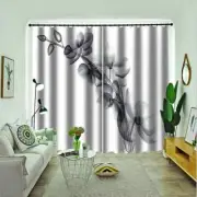 subtle and elegant flower strips Printing 3D Blockout Curtains Fabric Window
