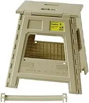 Slow SLW301 Folding Chair, Lightweight, Compact, Stylish Chair, Folding Stool, Sand, Beige, Height 19.7 inches (50 cm), Reinforced Version, Folding Stool DX