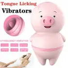 Vibrator Licking Tongue Oral Clitoris Stimulator Nipple Massager Female Sex Toys