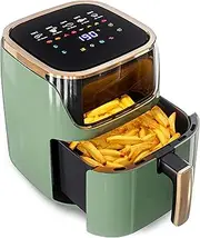 Cobuy Air Fryer, 8L Airfryer Oven, 8 in 1 Multi-Food Fry Functions, Digital Oiless Cooker with Timer, Temperature Controls | 80-200℃ | Light Green