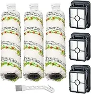 Lemige 3 Pack Multi-Surface Pet Brush Rolls 2788 and 3 Pack Vacuum Filters 1866 for Bissell CrossWave Max 2554 2590 2593 2596 for HydroSteam 35151 3515 35152 3513 3518 Vacuums, Part 1618641 & 1608684